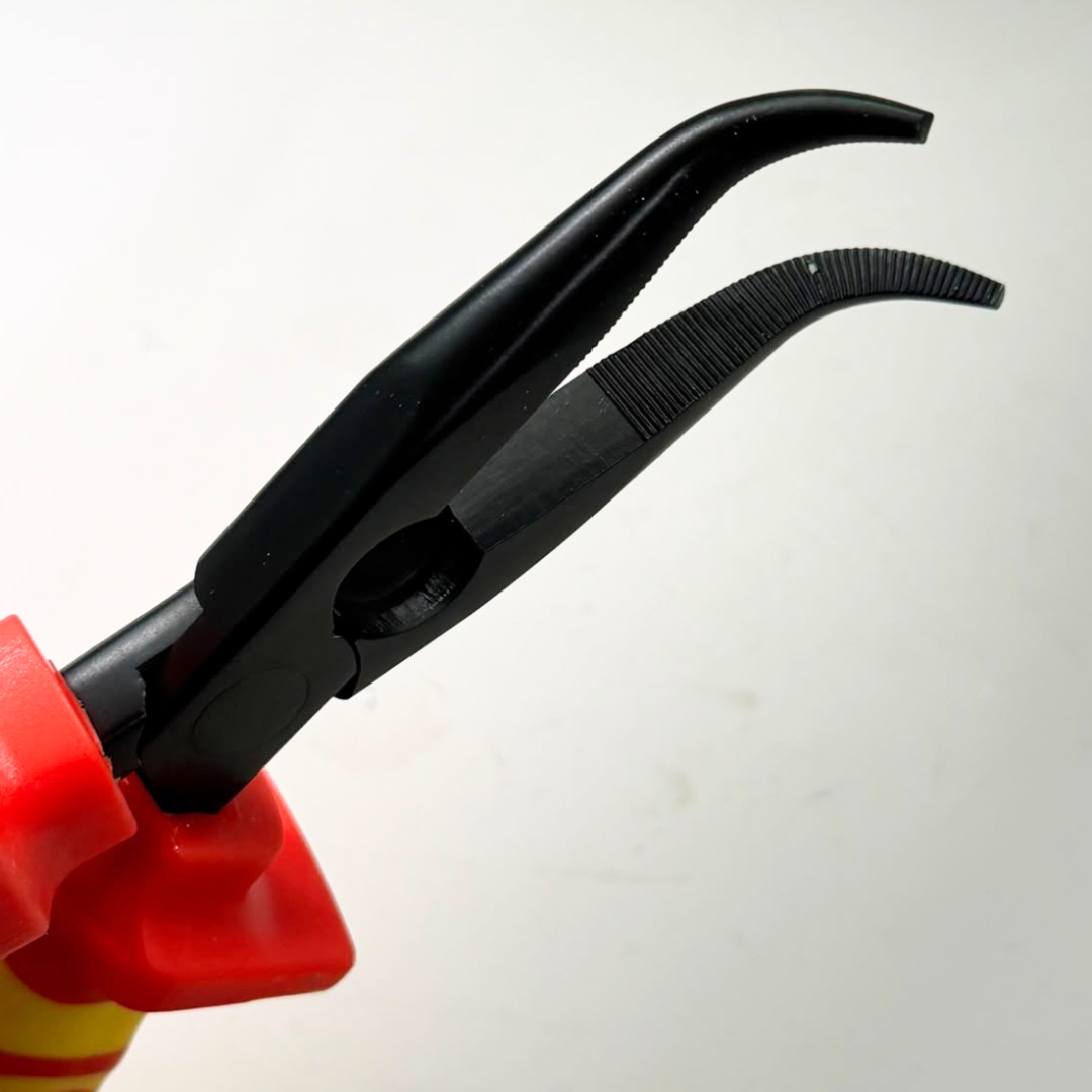 Wynn's TEFLON Insulated Bent Nose Pliers  8" (200mm) Anti-Voltage 耐高压绝缘弯咀钳