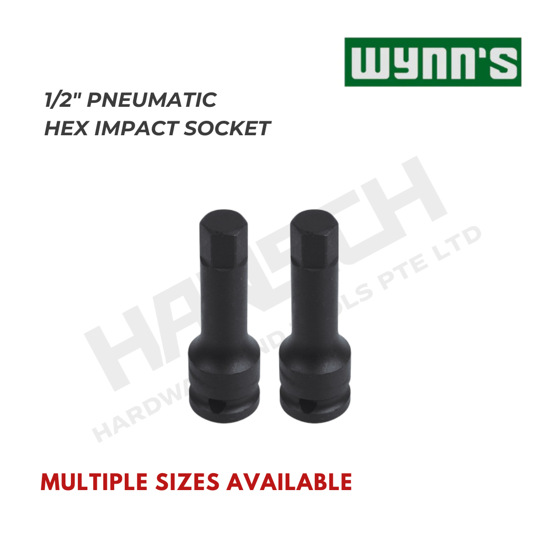 Wynn's Pneumatic Hex Screwdriver Socket 1/2" Drive (WS00030) Industrial Hex Driver Socket 风动六角旋具套筒
