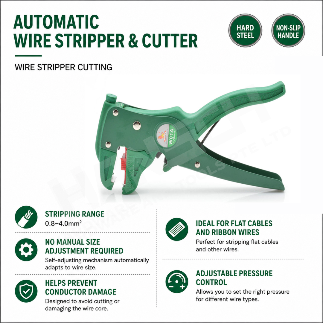 Wynn's W01A Automatic Wire Stripper Cutter Pliers Cable Stripping Tool (鸭嘴型多用 剥线钳)