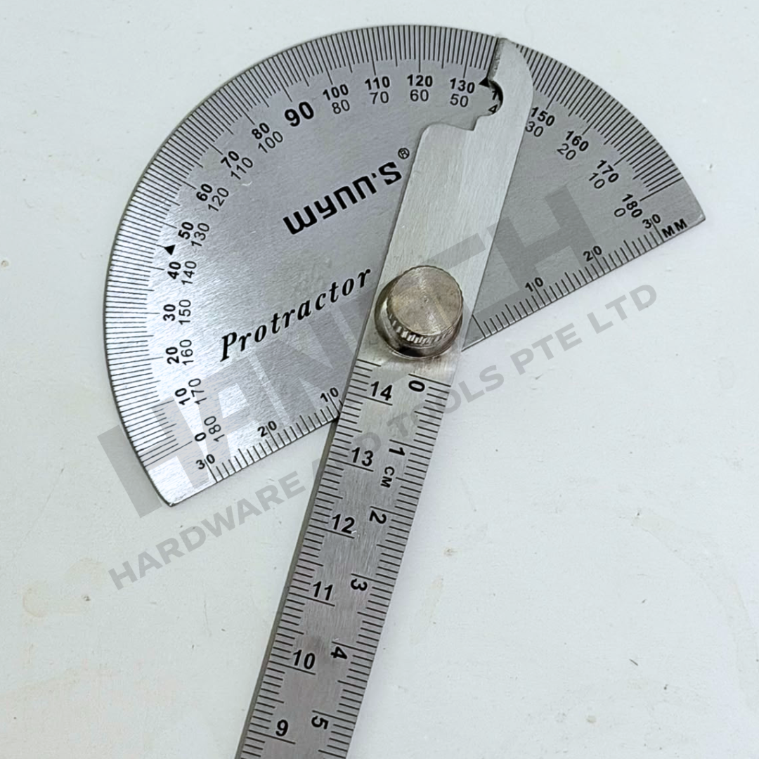 Wynn's W0262A Stainless Steel Protractor Angle Ruler 180° 150mm 6inches 不锈钢180度角度尺