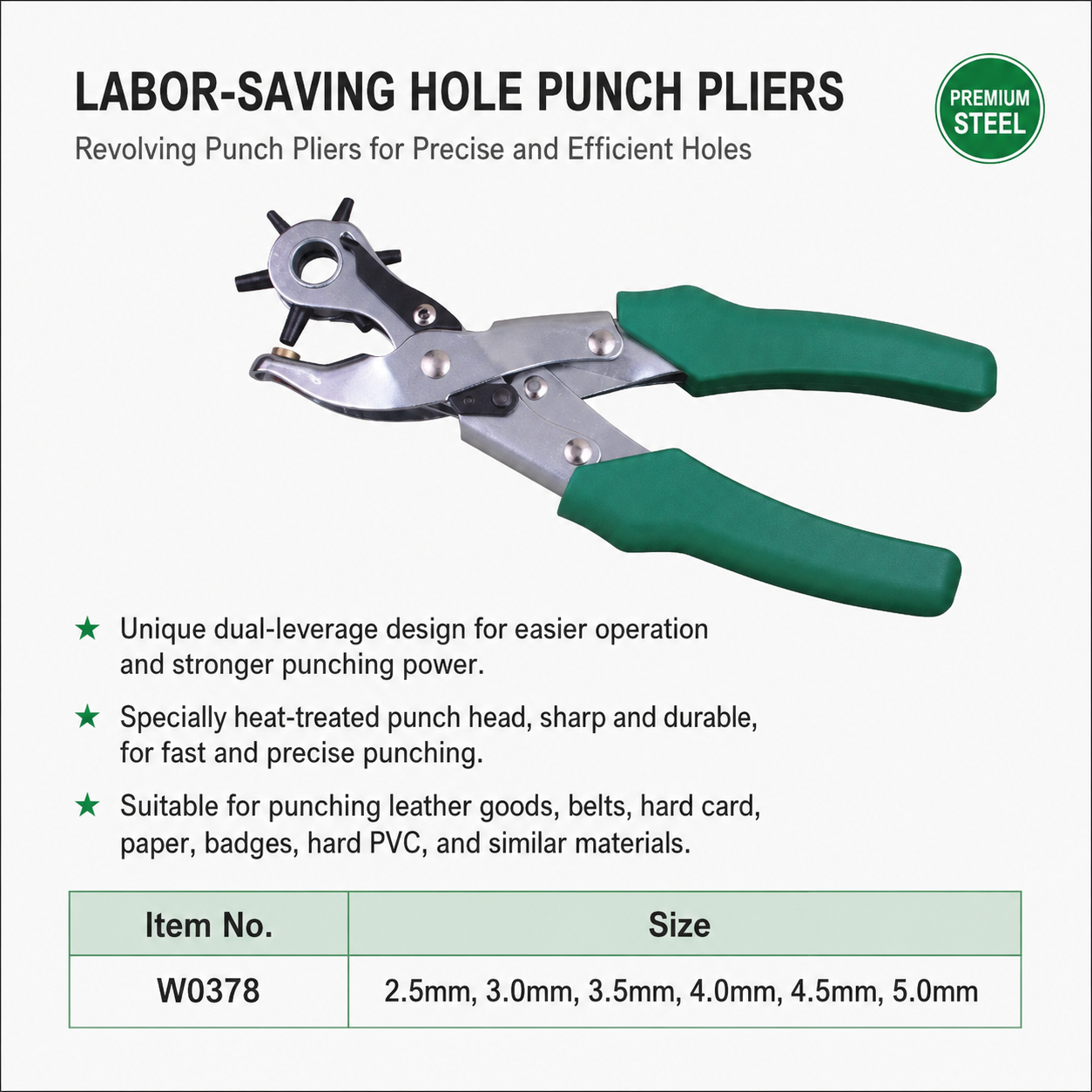 Wynn's Drilling Pliers Labor-Saving Revolving Hole Punch Pliers (W0378) 省力打孔钳