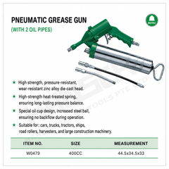 Wynn's Pneumatic Grease Gun W0479 Heavy-Duty 400CC (Includes 2 Grease Hoses)  气动黄油枪