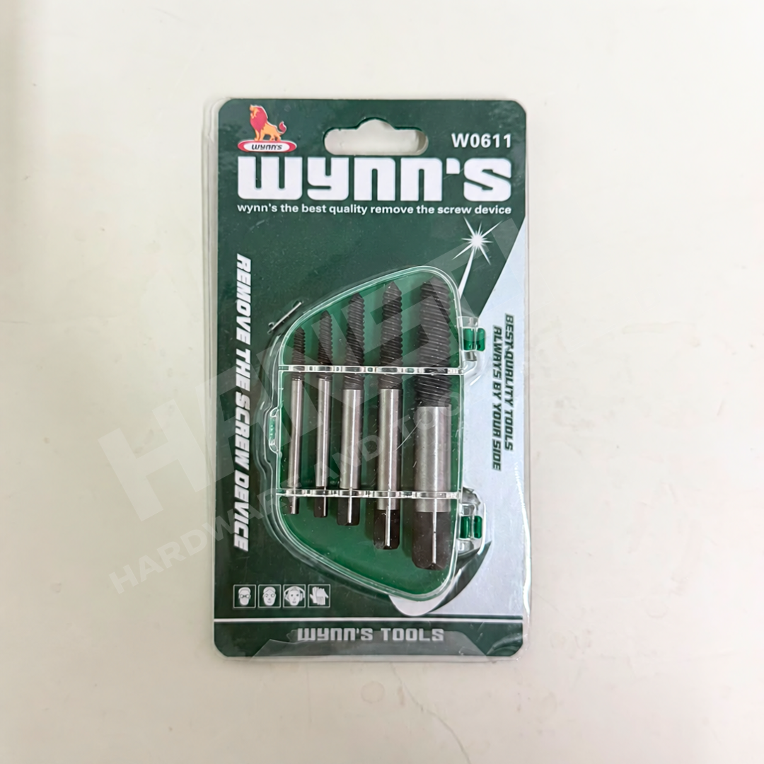 Wynn's W0611 Set 0f 5 Screw Extractor Set 五件套断丝取出器｜断螺丝拆卸工具组