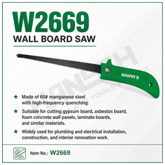 Wynn's Wall Board Saw (W2669) 160mm – Heavy Duty Drywall, Plaster Board & Plywood Cutting Saw 天花锯