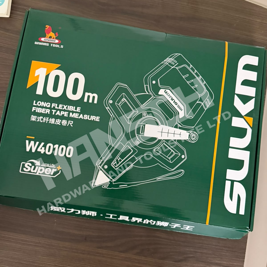 Wynn’s W40100 Fibreglass Measuring Tape 100m × 13mm 架式纤维皮卷尺