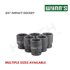 Wynn's 3/4" Regular Short Impact Socket Bit Set for Torque Wrench (17-41mm)  风炮套筒头子