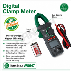 Wynn's Digital Clamp Meter Clip (W0647)  AC/DC Voltage Multi-Meter Portable 钳型万用表