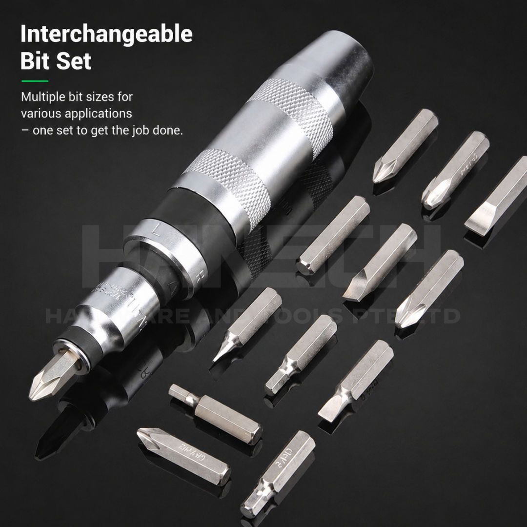 Wynn's Impact Driver Set (WS01) 13pcs Set Includes Phillips, Slotted, and Hex bit sizes  冲击螺丝批13件套