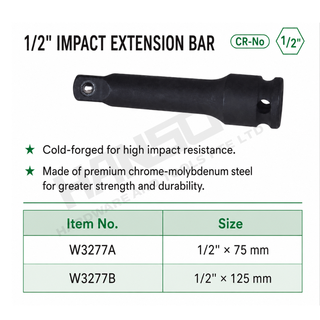 Wynn's Impact Extension Bar 1/2" 3/4" and 3/8" 风动接杆