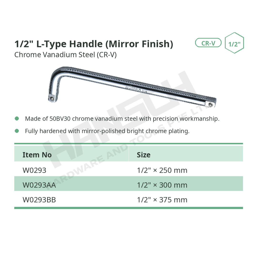 Wynn's L-Type Handle Wrench Automotive Hardware Hand Tools  L字杆扳手