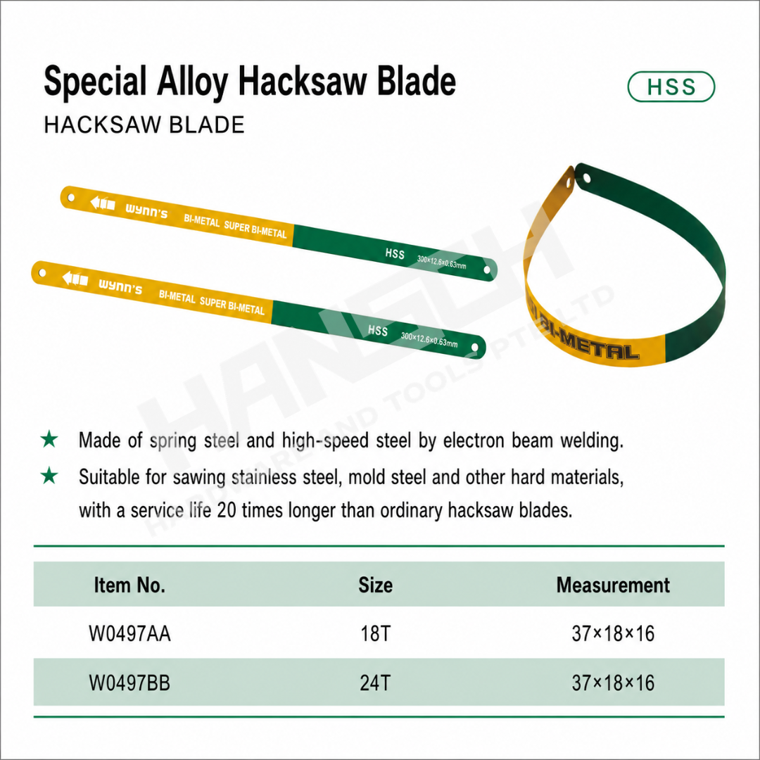 Wynn’s Professional HSS Bi-Metal Hacksaw Blade 18T 24T Metal Cutting Blade 钢锯条
