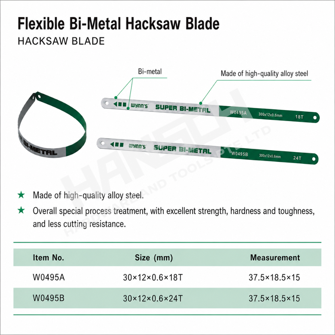 Wynn’s Professional HSS Bi-Metal Hacksaw Blade 18T 24T Metal Cutting Blade 钢锯条