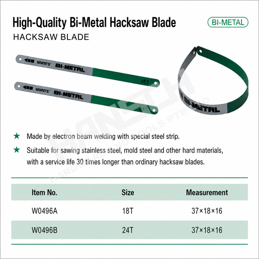 Wynn’s Professional HSS Bi-Metal Hacksaw Blade 18T 24T Metal Cutting Blade 钢锯条
