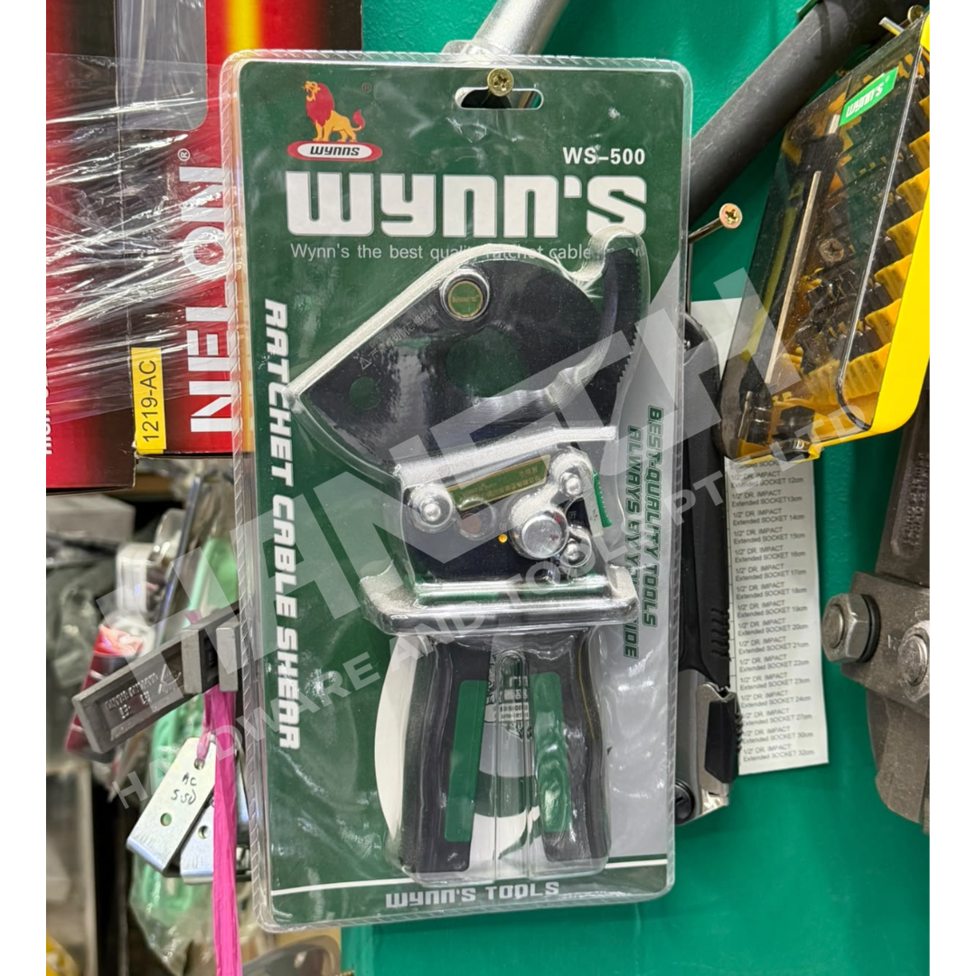 Wynn's Ratchet Cable Cutter WS-500 Heavy Duty Cable Cutting Tool for Copper and Aluminum Cables 棘轮电缆剪(伸缩柄)