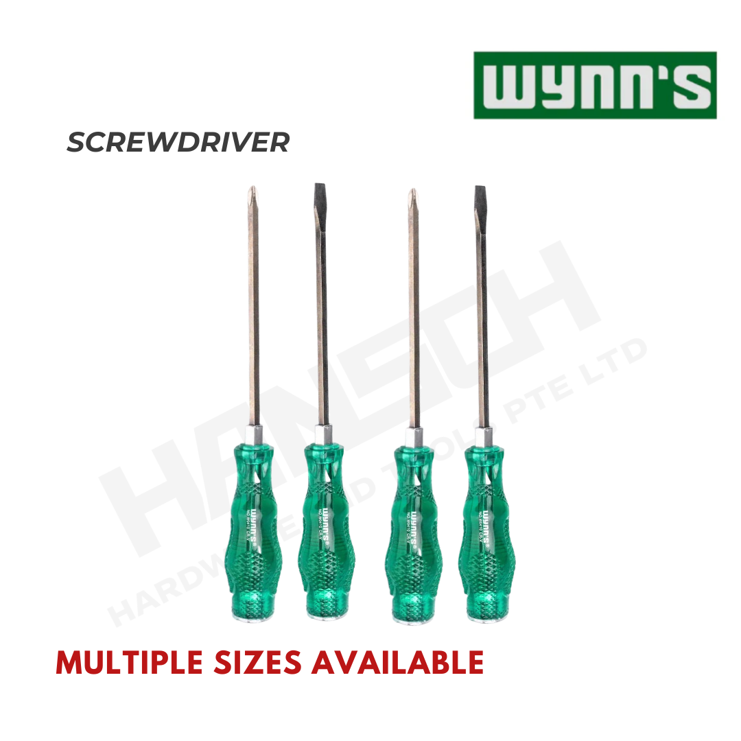 Wynn's Through-Shank Magnetic Screwdriver – Slotted & Phillips Head Hand Tool (穿心螺丝批)