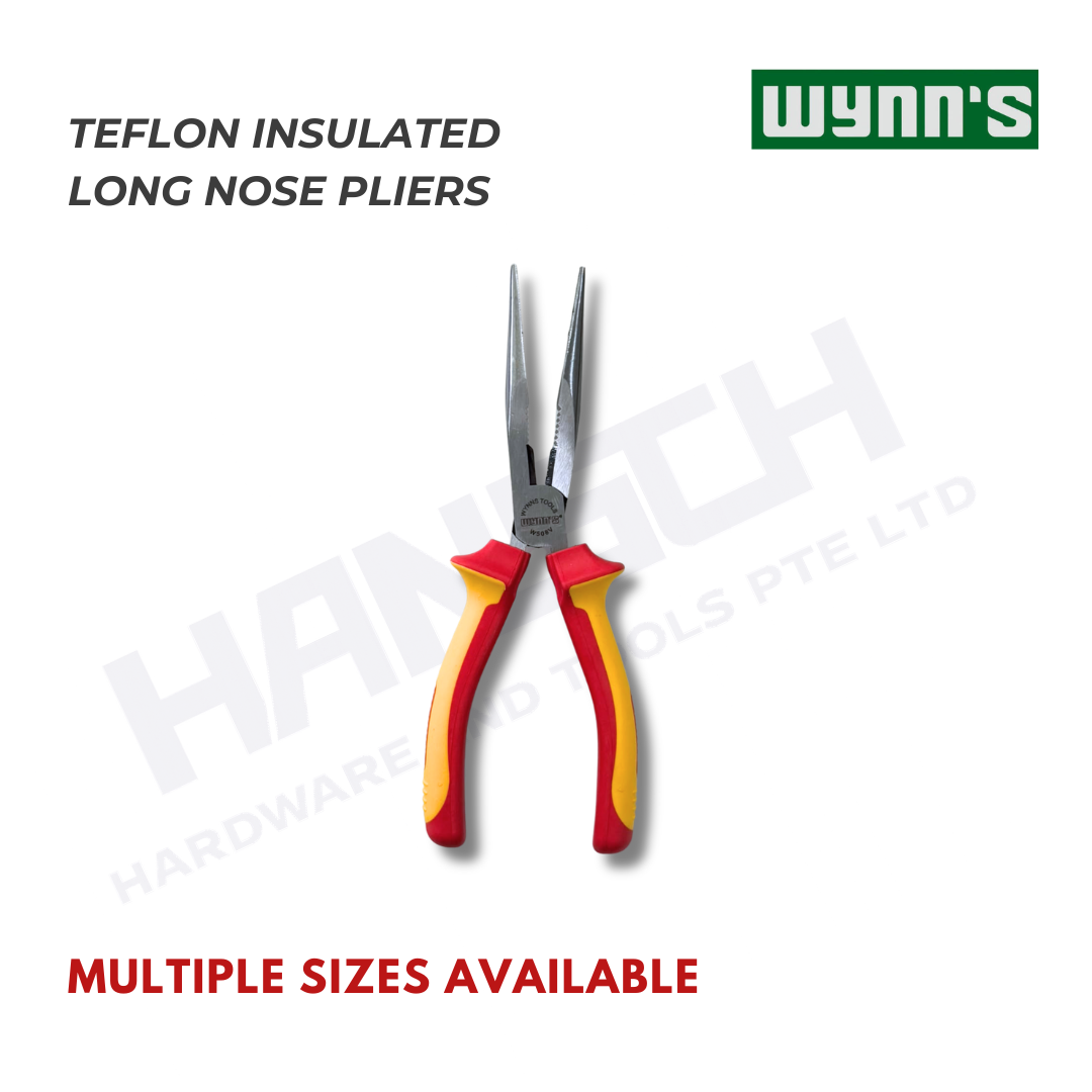 Wynn's TEFLON Insulated Long Nose Pliers Anti-Voltage 耐高压绝缘尖咀钳