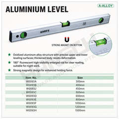 Wynn's W0093 Magnetic Aluminium Level Measuring Tool 铝合金水平尺