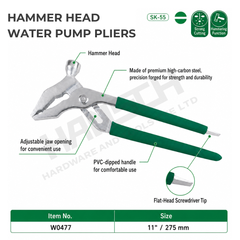 Wynn's Hammer Head Water Pump Pliers (W0477) 多功能水泵钳