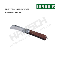 Wynn’s Electrician’s Knife (WS60)  200mm Curved Stainless Steel Cable Stripping Knife 电工刀弧刃