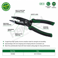 Wynn's Multi-Function  Long Nose Electrical Plier (W3468) 多功能尖咀电工钳