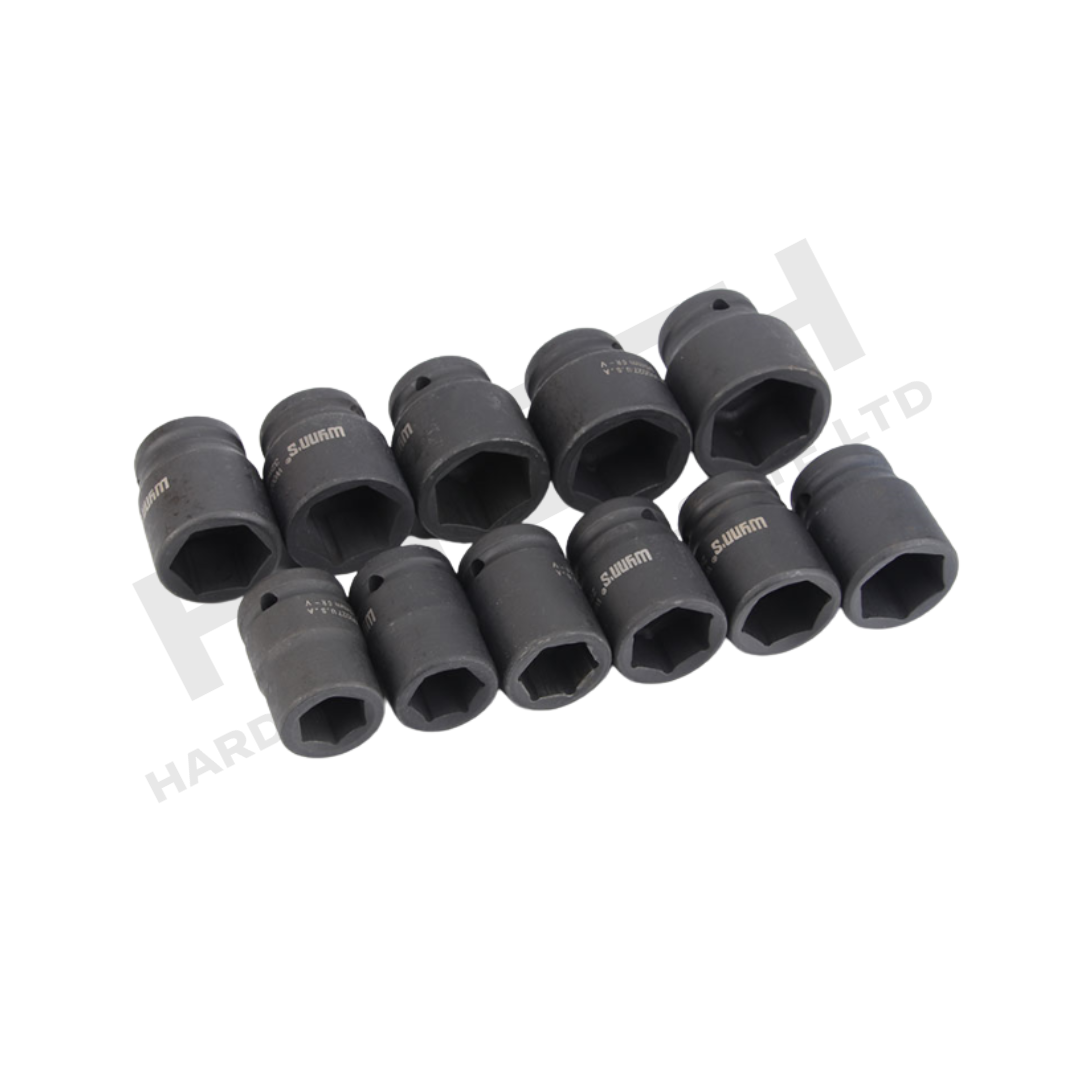 Wynn's 3/4" Regular Short Impact Socket Bit Set for Torque Wrench (17-41mm)  风炮套筒头子