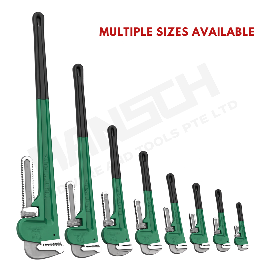 Wynn's Heavy Duty American Pattern Pipe Wrench – Industrial Cast Steel Adjustable Plumbing & Pipe Fitting Wrench (美式重型管子钳_