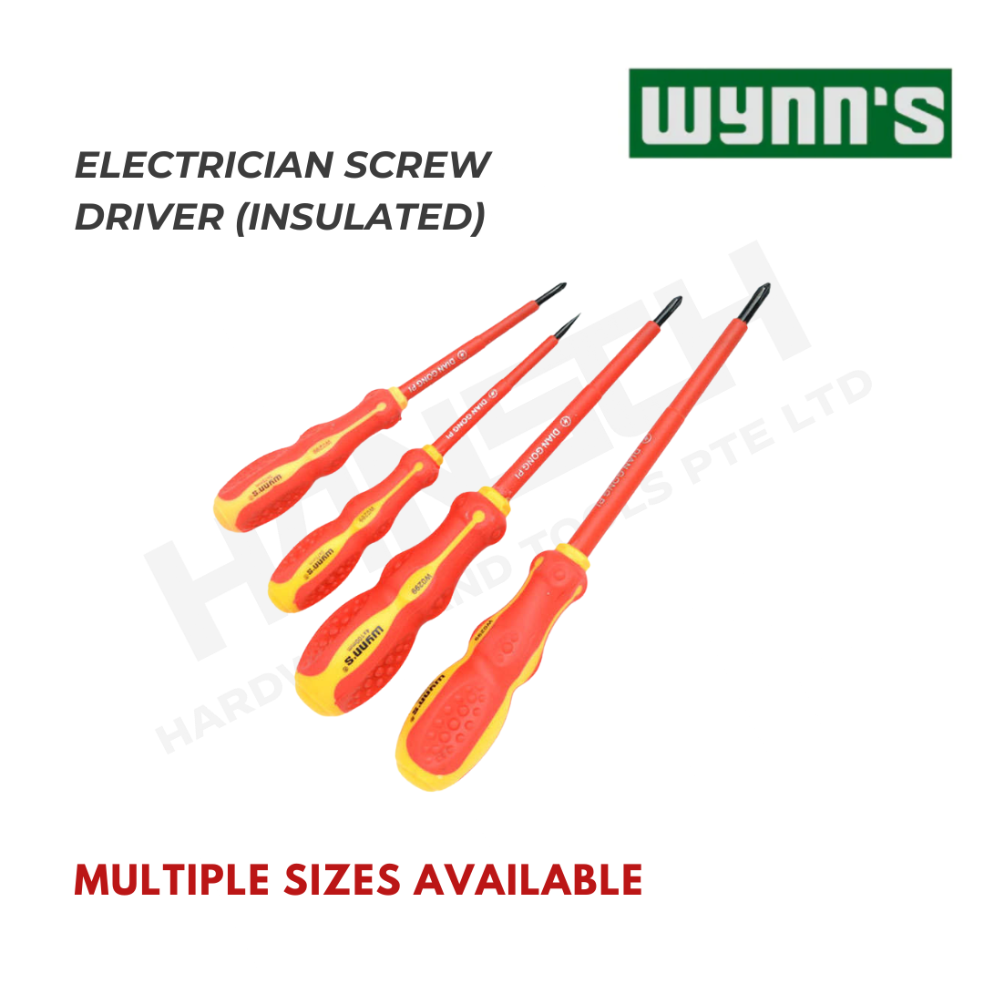 Wynn's Insulated Screwdriver (W0299B–W0299I) Electrician Screwdriver for Electrical Repair and Maintenance Hand Tool 电工罗丝批