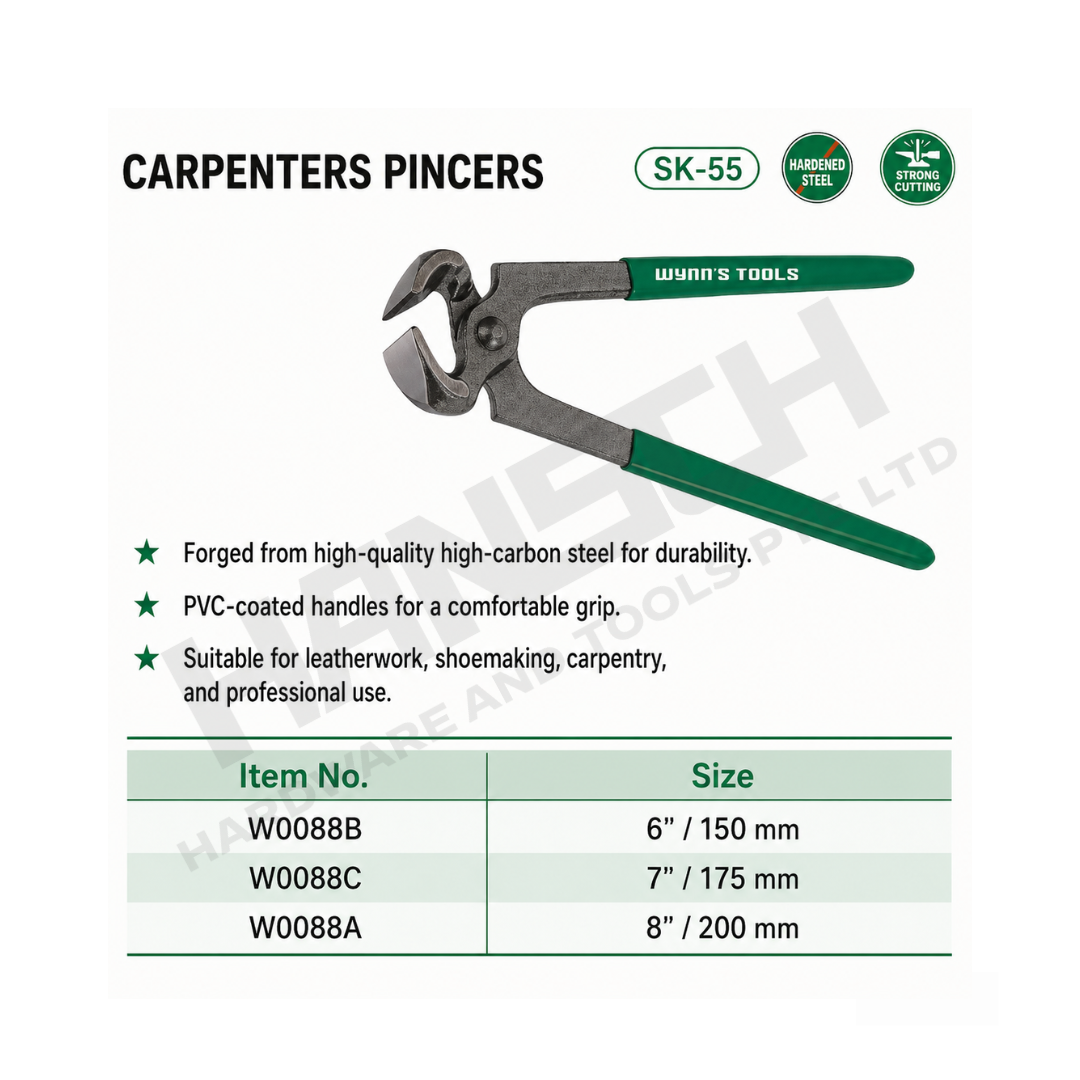 Wynn's Tools Carpenter Pincers (W0088A-C) 胡桃钳