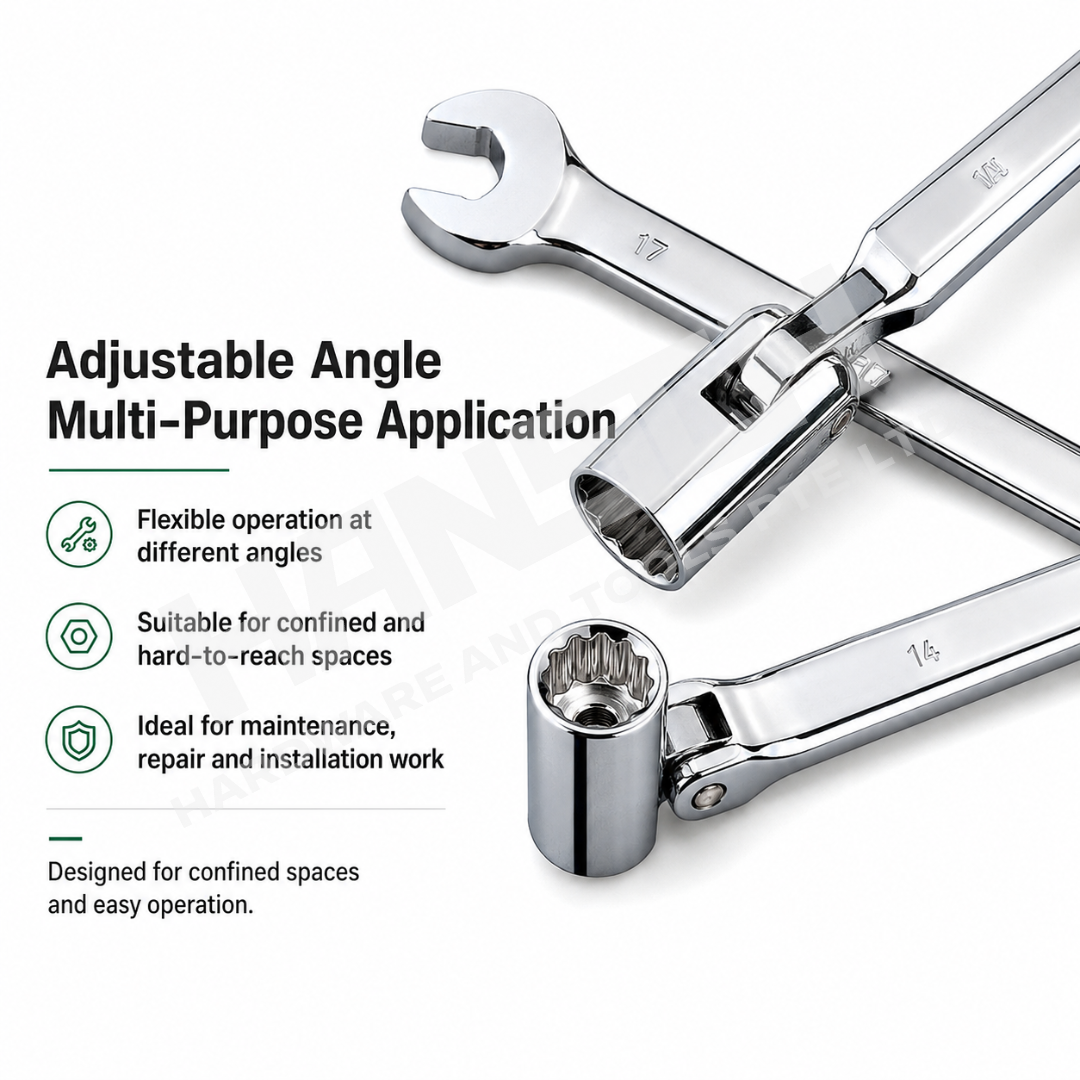Wynn's Flexible Socket Combination Wrench Auto Repair Disassembly Tool 活动套筒两用扳手