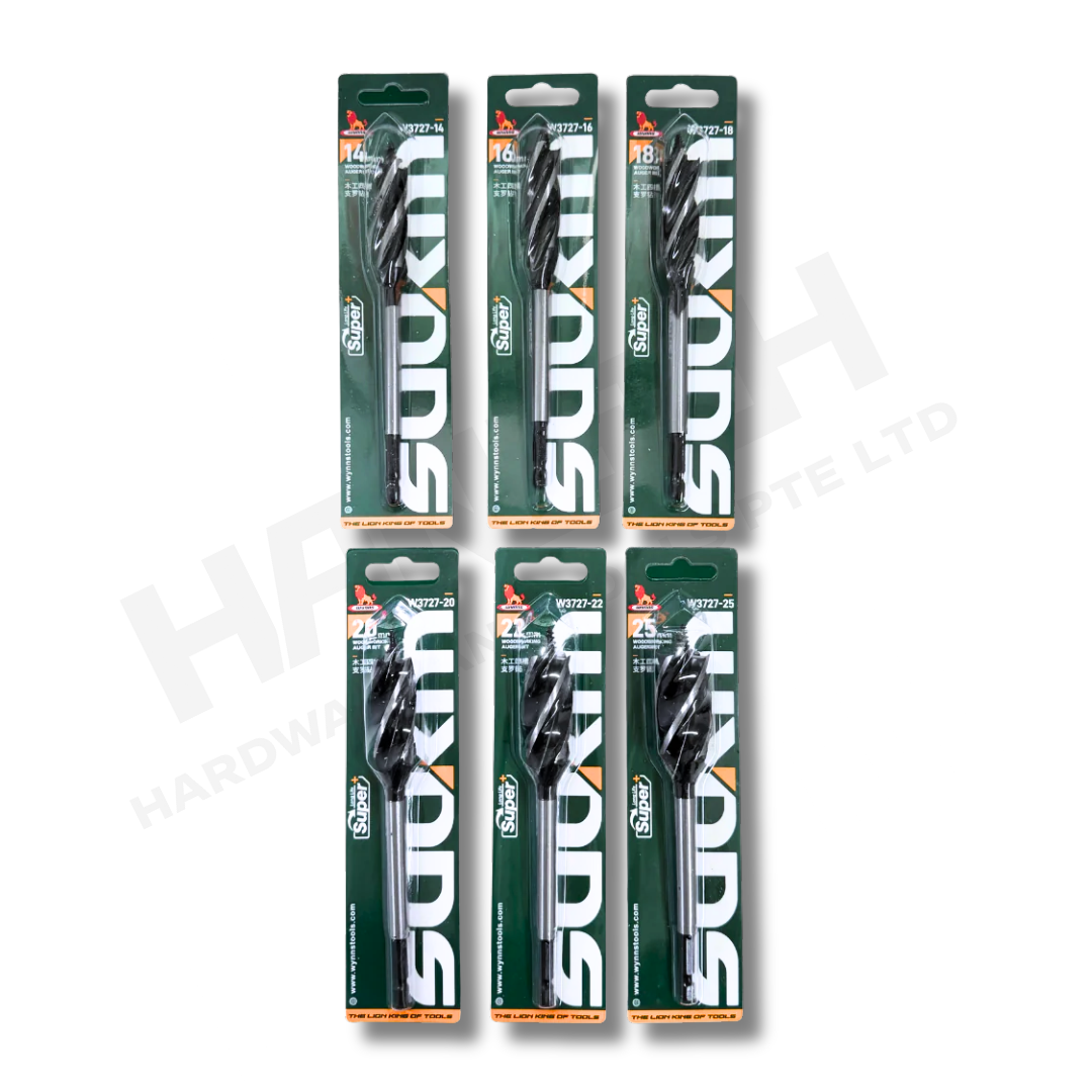 Wynns Wood Working Auger Bit 14mm-25mm Drill Bit Wood Drilling 木工四槽支罗钻