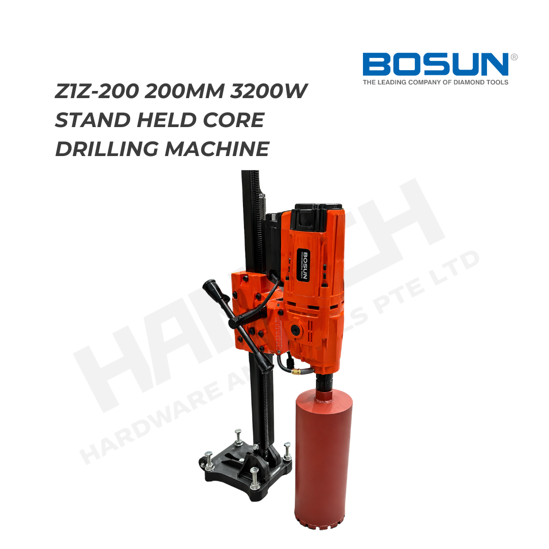 BOSUN ZIZ200 200W Heavy Duty Stand Held Core Drilling Machine Diamond Coring Machine (重型电动水钻机)