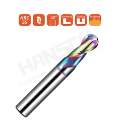ZZBD-CT Carbide Ball Nose End Mills 2 Flute DLC Coated for Aluminum DLC-Coating (两刃铝用球刀七彩)