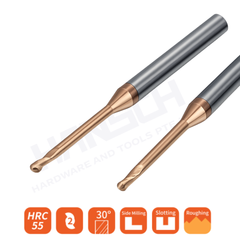 ZZBD-CT Long Neck 2 Flute Ball Nose End Mills for Steel (两刃钢用深沟球刀)