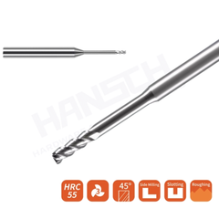 ZZBD-CT Long Neck 3 Flutes Carbide Square End Mills for Aluminum (三刃铝用深沟平刀)