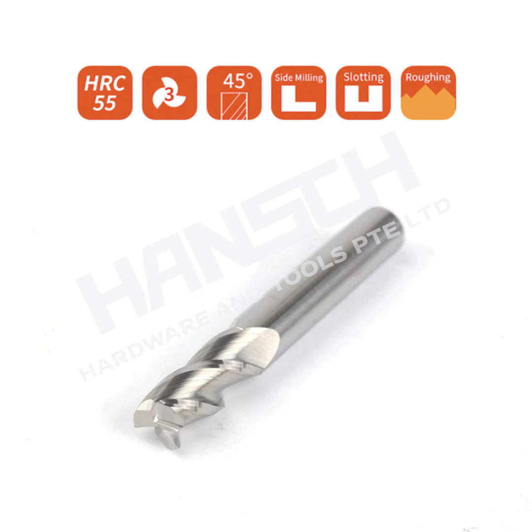 ZZBD-CT Carbide 3 Flute Corner Radius End Mills for ALUMINUM (三用铝用圆鼻刀)