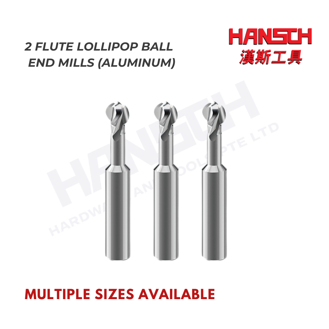 ZZBD-CT Lollipop Ball 2 Flute Solid End Mills for Aluminum (两刃钢用棒棒糖球刀)