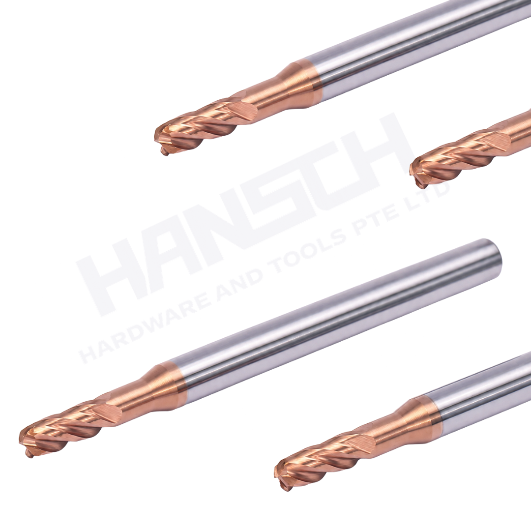 ZZBD-CT Radius Corner Long Neck 4 Flute End Mills for Steel (四刃钢用深沟圆鼻刀)