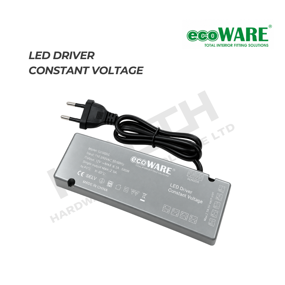 ecoWARE 100W 12V DC Constant Voltage LED Driver Power Supply Transformer (12100SC) 恒压驱动电源变压器