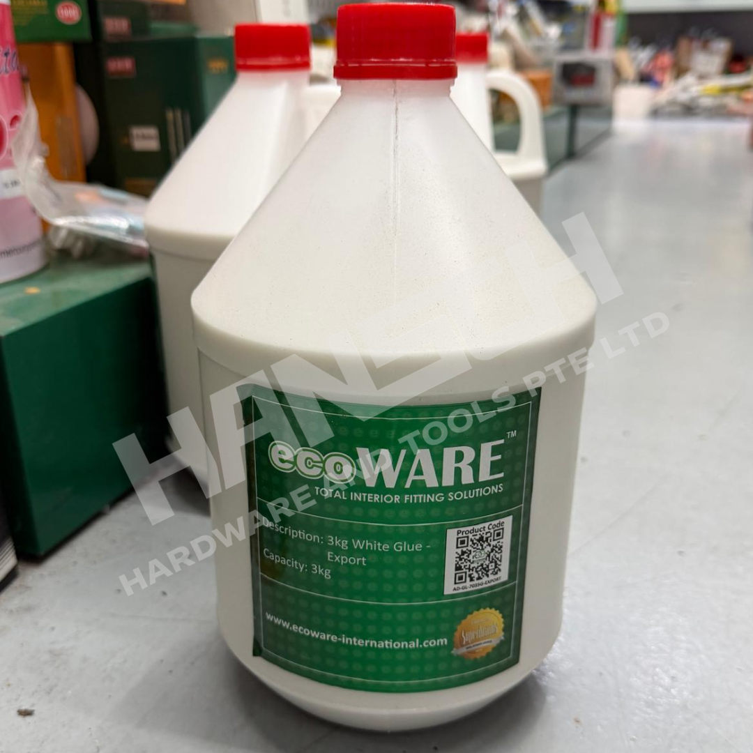 EcoWare 3kg White Glue Interior Fitting Adhesive 水性白胶 木材家具装修粘合剂