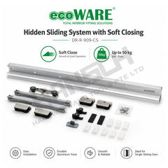 ecoWARE DR-R-909-CS Hidden Sliding Door System with Double Soft Closing 隐藏式滑门系统