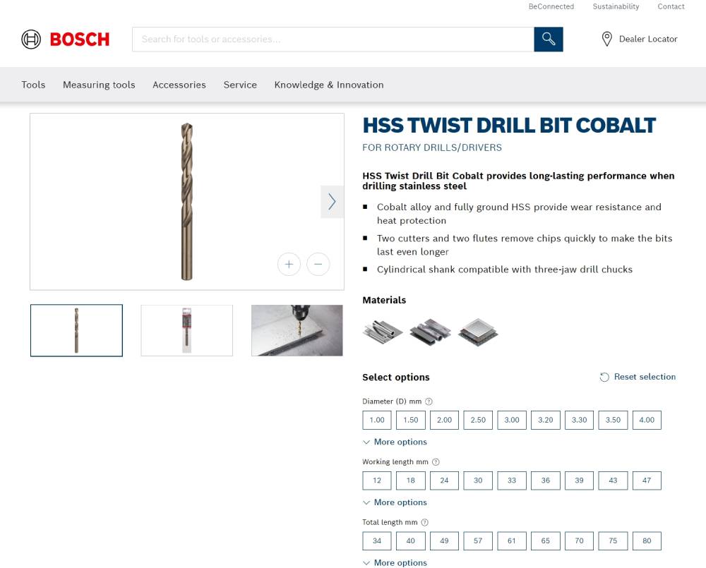 Hansch HSS-CO cobalt drill bit, stainless steel special drilling, steel, metal, woodworking, wood drilling, high-strength rotating head